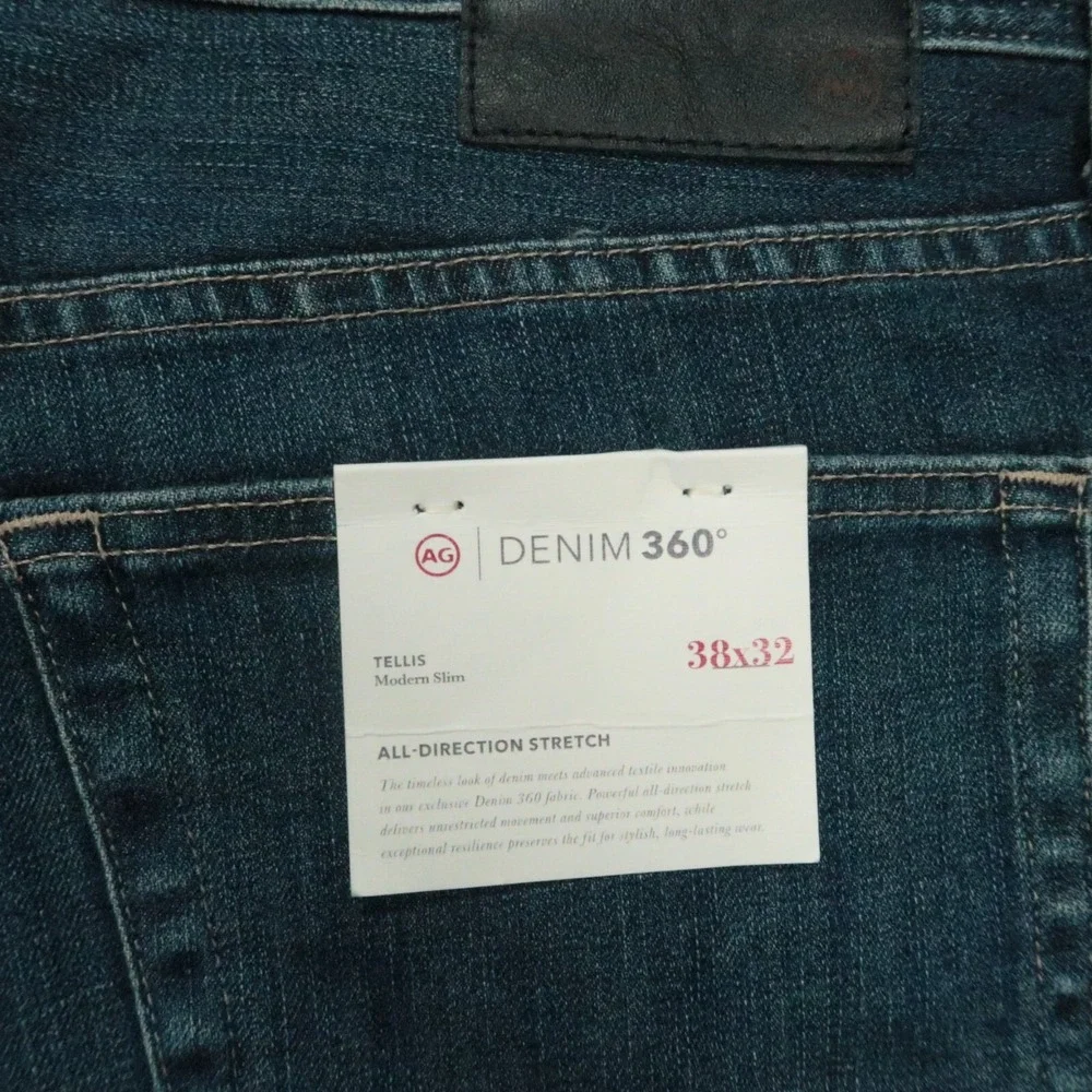 AG Adriano Goldschmied Jeans Mens 38x27 Blue Tellis Modern Slim Stretch Denim